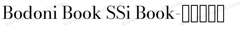 Bodoni Book SSi Book字体转换
